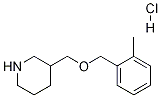 3-{[(2-Methylbenzyl)oxy]methyl}piperidinehydrochloride Struktur