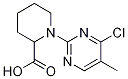 1-(4-Chloro-5-methyl-pyrimidin-2-yl)-piperidine-2-carboxylic acid Struktur