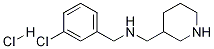 (3-Chloro-benzyl)-piperidin-3-ylmethyl-amine hydrochloride Struktur