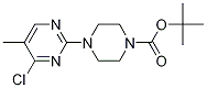 4-(4-Chloro-5-methyl-pyrimidin-2-yl)-piperazine-1-carboxylic acid tert-butyl ester Struktur