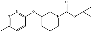 3-(6-Methyl-pyridazin-3-yloxy)-piperidine-1-carboxylic acid tert-butylester Struktur