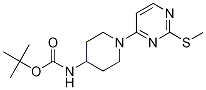 [1-(2-Methylsulfanyl-pyrimidin-4-yl)-piperidin-4-yl]-carbamic acid tert-butyl ester Struktur