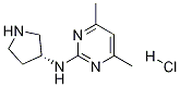 (4,6-Dimethyl-pyrimidin-2-yl)-(R)-pyrrolidin-3-yl-amine hydrochloride Struktur