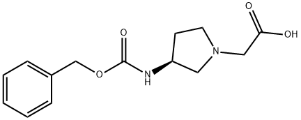 ((S)-3-BenzyloxycarbonylaMino-pyrrolidin-1-yl)-acetic acid Struktur