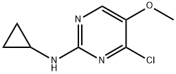 (4-Chloro-5-Methoxy-pyriMidin-2-yl)-cyclopropyl-aMine Struktur