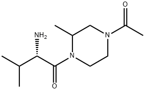 (S)-1-(4-Acetyl-2-Methyl-piperazin-1-yl)-2-aMino-3-Methyl-butan-1-one Struktur