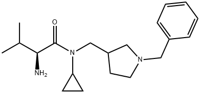 (S)-2-AMino-N-(1-benzyl-pyrrolidin-3-ylMethyl)-N-cyclopropyl-3-Methyl-butyraMide Struktur