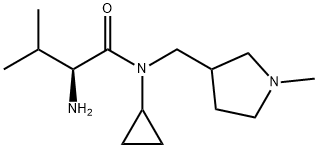 (S)-2-AMino-N-cyclopropyl-3-Methyl-N-(1-Methyl-pyrrolidin-3-ylMethyl)-butyraMide Struktur