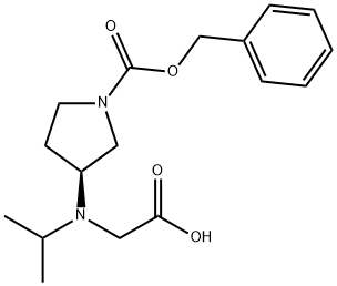 (S)-3-(CarboxyMethyl-isopropyl-aMino)-pyrrolidine-1-carboxylic acid benzyl ester Struktur