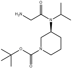 (S)-3-[(2-AMino-acetyl)-isopropyl-aMino]-piperidine-1-carboxylic acid tert-butyl ester Struktur