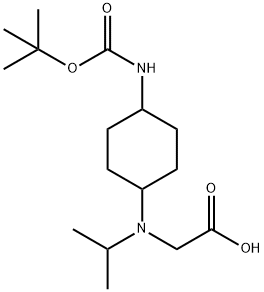 [(4-tert-ButoxycarbonylaMino-cyclohexyl)-isopropyl-aMino]-acetic acid Struktur