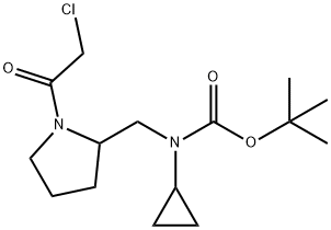 [1-(2-Chloro-acetyl)-pyrrolidin-2-ylMethyl]-cyclopropyl-carbaMic acid tert-butyl ester Struktur