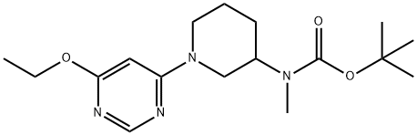 [1-(6-Ethoxy-pyriMidin-4-yl)-piperidin-3-yl]-Methyl-carbaMic acid tert-butyl ester Struktur