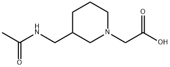 [3-(AcetylaMino-Methyl)-piperidin-1-yl]-acetic acid Struktur