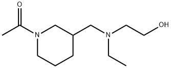 1-(3-{[Ethyl-(2-hydroxy-ethyl)-aMino]-Methyl}-piperidin-1-yl)-ethanone Struktur