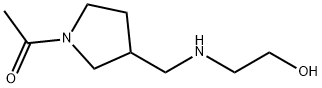 1-{3-[(2-Hydroxy-ethylaMino)-Methyl]-pyrrolidin-1-yl}-ethanone Struktur