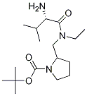 2-{[((S)-2-AMino-3-Methyl-butyryl)-ethyl-aMino]-Methyl}-pyrrolidine-1-carboxylic acid tert-butyl ester Struktur