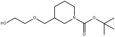 3-(2-Hydroxy-ethoxyMethyl)-piperidine-1-carboxylic acid tert-butyl ester Struktur