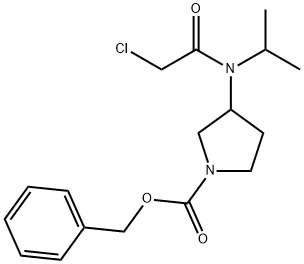 3-[(2-Chloro-acetyl)-isopropyl-aMino]-pyrrolidine-1-carboxylic acid benzyl ester Struktur