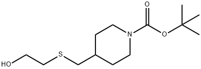 4-(2-Hydroxy-ethylsulfanylMethyl)-piperidine-1-carboxylic acid tert-butyl ester Struktur