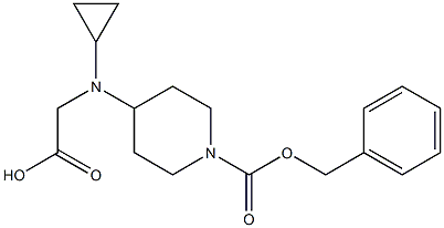 4-(CarboxyMethyl-cyclopropyl-aMino)-piperidine-1-carboxylic acid benzyl ester Struktur