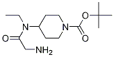 4-[(2-AMino-acetyl)-ethyl-aMino]-piperidine-1-carboxylic acid tert-butyl ester Struktur