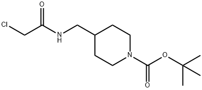 4-[(2-Chloro-acetylaMino)-Methyl]-piperidine-1-carboxylic acid tert-butyl ester Struktur