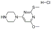 4-Methoxy-2-Methylsulfanyl-6-piperazin-1-yl-pyriMidine hydrochloride Struktur