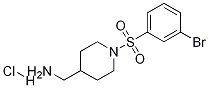 C-[1-(3-BroMo-benzenesulfonyl)-piperidin-4-yl]-MethylaMine hydrochloride Struktur