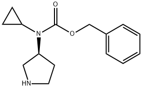 Cyclopropyl-(S)-pyrrolidin-3-yl-carbaMic acid benzyl ester Struktur