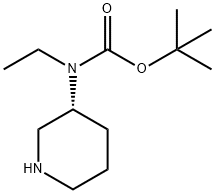 Ethyl-(R)-piperidin-3-yl-carbaMic acid tert-butyl ester Struktur