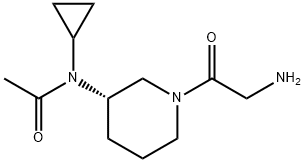 N-[(S)-1-(2-AMino-acetyl)-piperidin-3-yl]-N-cyclopropyl-acetaMide Struktur