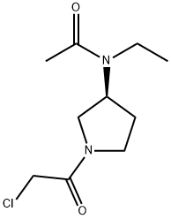 N-[(S)-1-(2-Chloro-acetyl)-pyrrolidin-3-yl]-N-ethyl-acetaMide Struktur