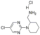 C-[1-(5-Chloro-pyrimidin-2-yl)-piperidin-2-yl]-methylamine hydrochloride Struktur