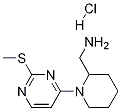 C-[1-(2-Methylsulfanyl-pyrimidin-4-yl)-piperidin-2-yl]-methylamine hydrochloride Struktur