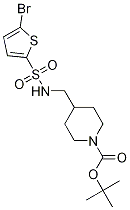 4-[(5-Bromo-thiophene-2-sulfonylamino)-methyl]-piperidine-1-carboxylic acid tert-butyl ester Struktur