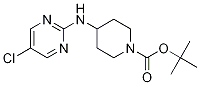 4-(5-Chloro-pyrimidin-2-ylamino)-piperidine-1-carboxylic acid tert-butyl ester Struktur