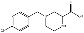 4-(4-Chloro-benzyl)-piperazine-2-carboxylic acid Struktur