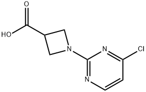 1-(4-Chloro-pyrimidin-2-yl)-azetidine-3-carboxylic acid Struktur