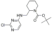 2-[(2-Chloro-pyrimidin-4-ylamino)-methyl]-piperidine-1-carboxylic acid tert-butyl ester Struktur