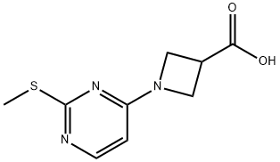 1-(2-Methylsulfanyl-pyrimidin-4-yl)-azetidine-3-carboxylic acid Struktur