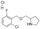 2-(2-Chloro-6-fluoro-benzyloxymethyl)-pyrrolidine hydrochloride Struktur