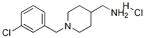 C-[1-(3-Chloro-benzyl)-piperidin-4-yl]-methylamine hydrochloride Struktur