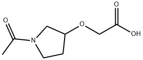 (1-Acetyl-pyrrolidin-3-yloxy)-acetic acid Struktur