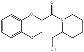 (2,3-Dihydro-benzo[1,4]dioxin-2-yl)-(2-hydroxyMethyl-piperidin-1-yl)-Methanone Struktur