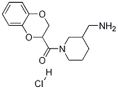 (3-AMinoMethyl-piperidin-1-yl)-(2,3-dihydro-benzo[1,4]dioxin-2-yl)-Methanone hydrochloride Struktur