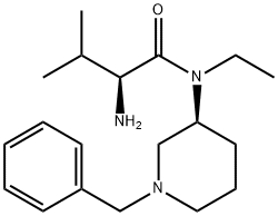 (S)-2-AMino-N-((S)-1-benzyl-piperidin-3-yl)-N-ethyl-3-Methyl-butyraMide Struktur