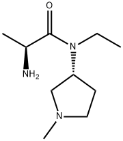 (S)-2-AMino-N-ethyl-N-((R)-1-Methyl-pyrrolidin-3-yl)-propionaMide Struktur