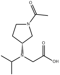 [((R)-1-Acetyl-pyrrolidin-3-yl)-isopropyl-aMino]-acetic acid Struktur