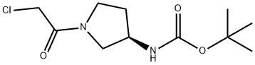 [(R)-1-(2-Chloro-acetyl)-pyrrolidin-3-yl]-carbaMic acid tert-butyl ester Struktur